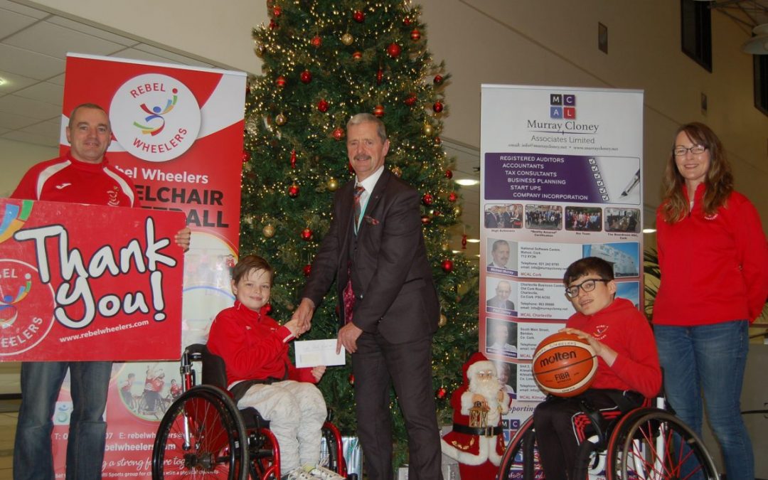 Rebel Wheelers Fundraising Cheque Presentation